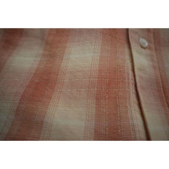 AMIRI Men's Sz L Red/Orange Distressed Ombré Plaid Button-Down L/S Shirt - Picture 8 of 13